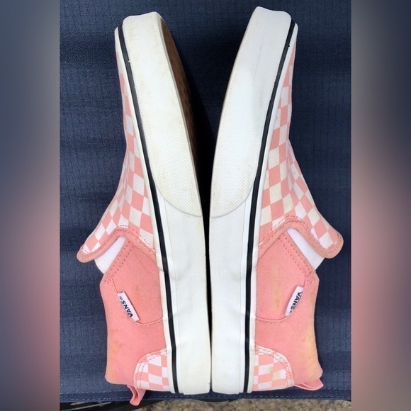 ♦️Vans Missy Rosette Pink checkerboard Slip on Shoes - Picture 9 of 12